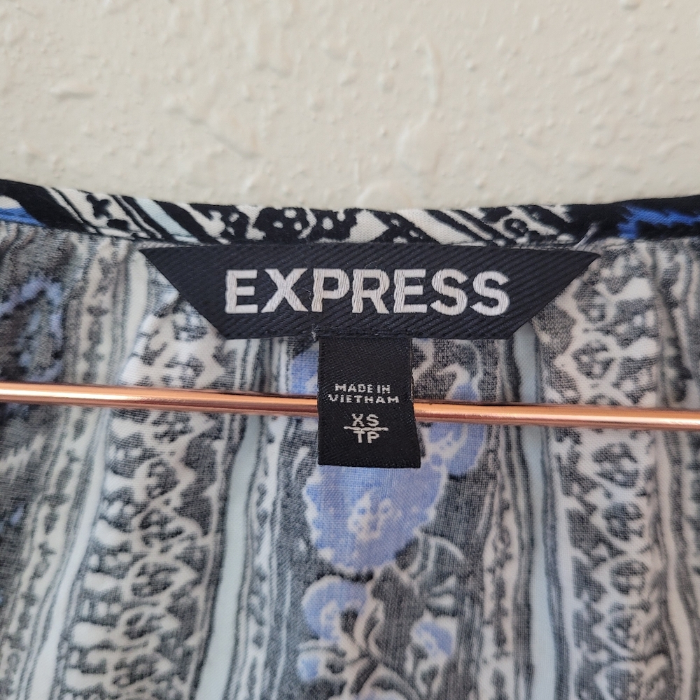 Express Split Neck Drawstring Tunic Top Mini Dres… - image 5